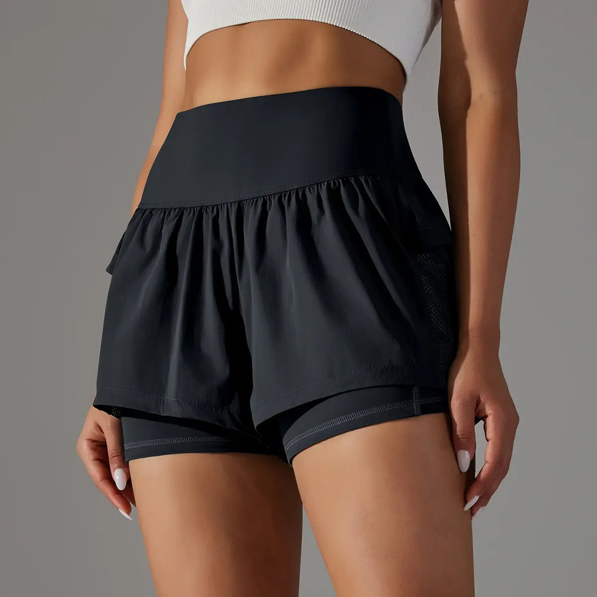 High waist running shorts - Women