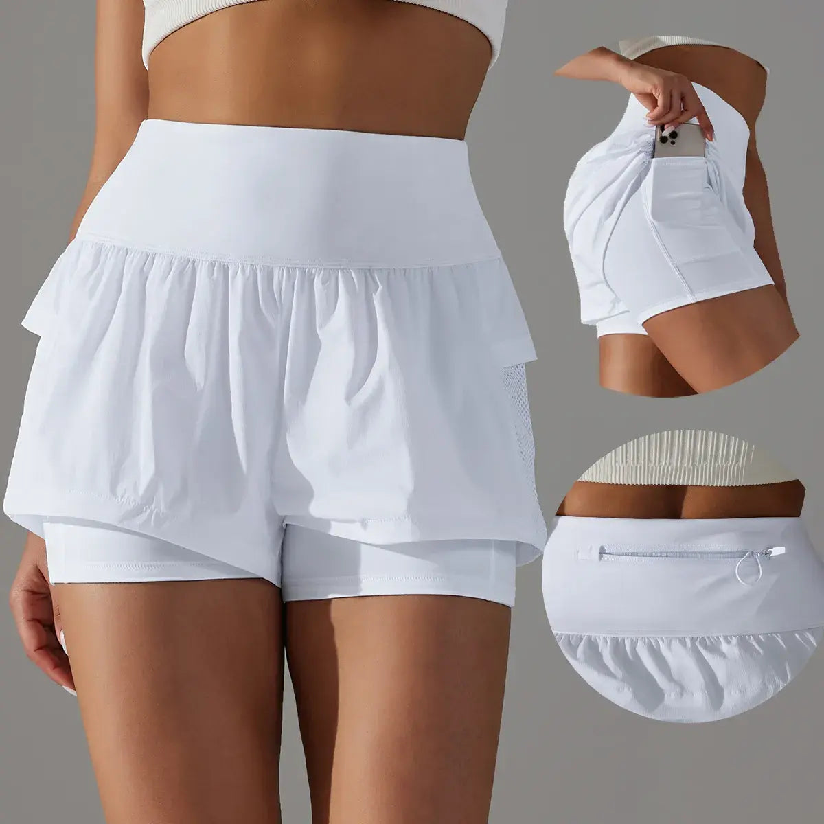 High waist running shorts - Women